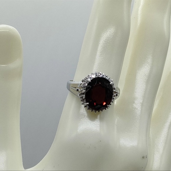 Jewelry Ring Garnet 5.11ct Platinum 1399052 - Picture 6 of 11
